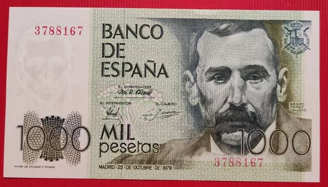 * Sin Serie * Billete 1000 Pesetas 1979 Perez Galdos  - Plancha - Sc / Unc