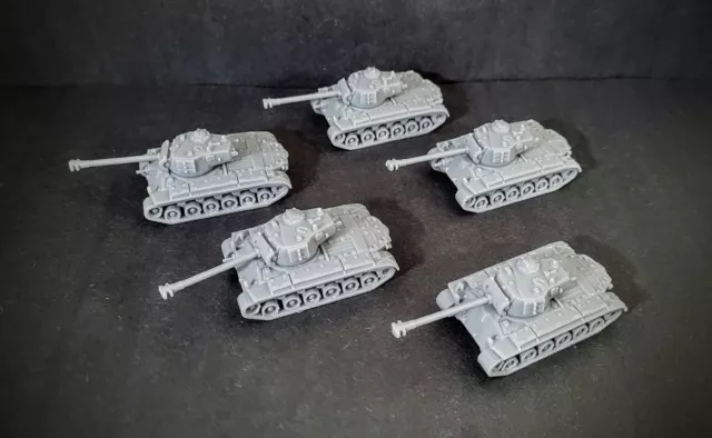 Flames of War US M26 Pershing Tank Platoon Resin  X5 Battlegroup lot