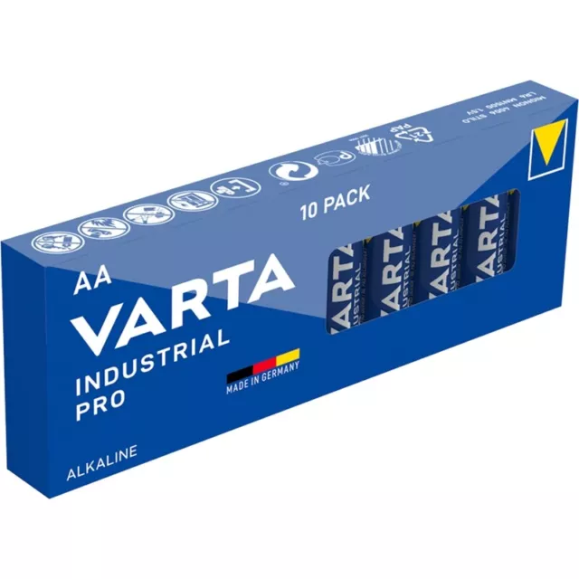 30x Batterie Mignon AA LR6 MN1500 VARTA 4006 Industrial Pro in Pappschachtel