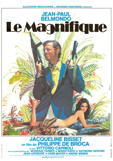 Le Magnifique, Jean-Paul Belmondo,  Repro Affiche Cinema Vintage , (60X80)