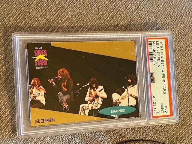 1991 Proset Superstars Led Zeppelin PSA 9 #22 Musicards Card NEWCase POP 1 NO 10