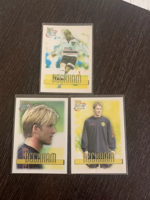 David Beckham 1999 Futera Fans Selection Manchester United 3 Card Lot