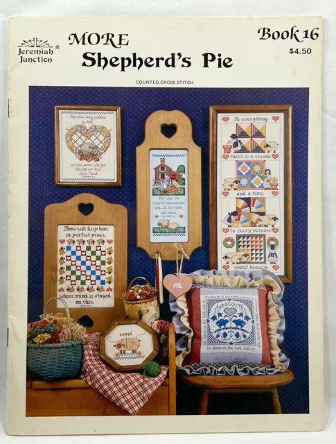 1987 Jeremiah Junction More Shepherds Pie 16 Cross Stitch Pattern Book Vtg 10493