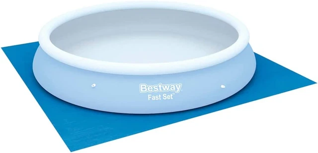 BESTWAY 58002 - Tapiz De Suelo Protector 396X396 Cm Para Piscina Redonda Con Diá