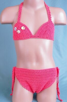 Bikini Pareo all&#39;uncinetto per bambine Costume da bagno per bambini in...