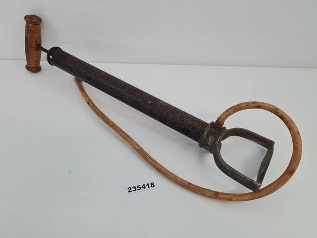 Pompa aria S&E metallo maniglia legno 2WW accessori 2WW? vecchio antico #235418