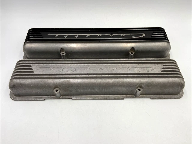 GM Corvette 3726086 Valve Covers 7 Fin (One Pair) "2 Pcs" Solid Aluminum Vintage 3