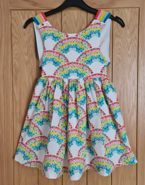 Girls Mini Boden Summer Sleeveless Dress Age 5-6 years - Rainbows