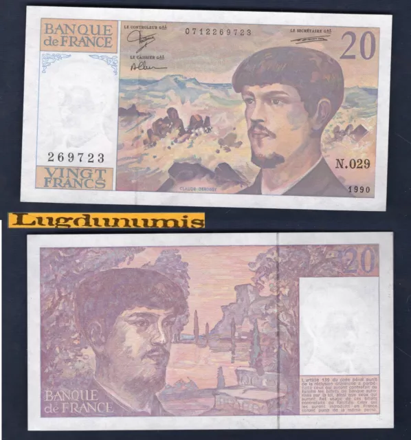 20 Francs Debussy 1990 N.029 269723 NEUF - Type 1980 A Fil de Sécurité