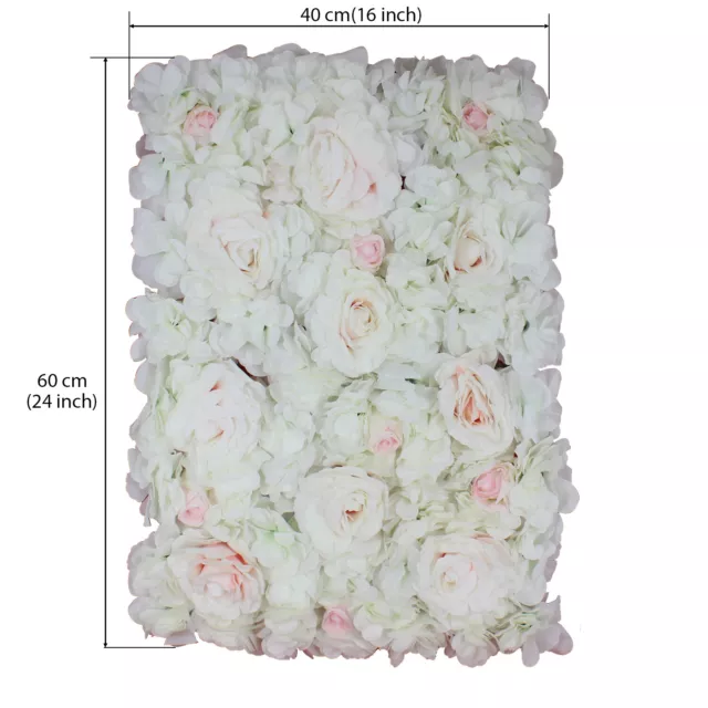 Artificial Flower Wall Panel Rose Hydrangea Bouquet Wedding Party Decorations UK 3