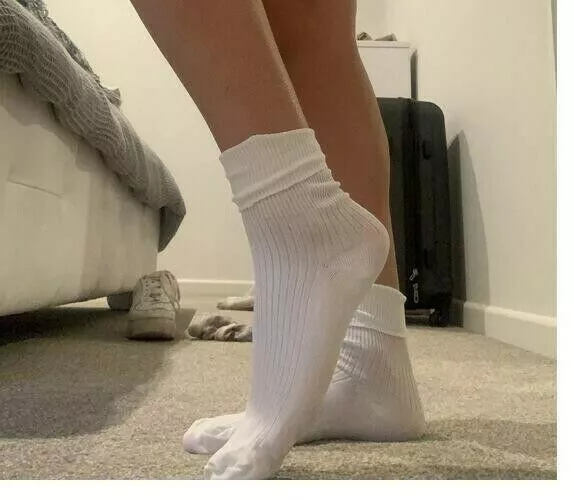 Older girls vintage look turn over top school ankle socks UK 4 - 7