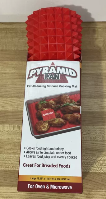 As Seen on TV Pyramid Pan Fat Reducing Silicone Cooking Mat For Oven & Microwave