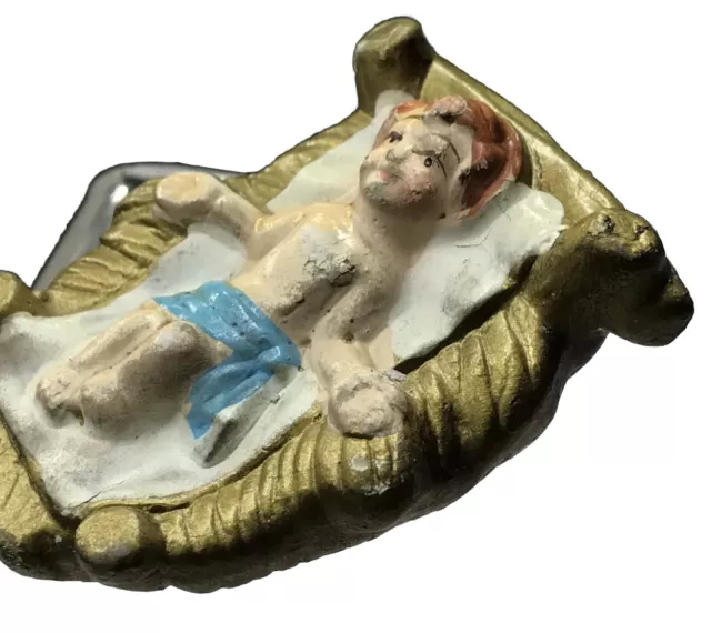 Vtg Atlantic Mold Nativity Figure Baby Jesus Ceramic Replacement Figurine HTF