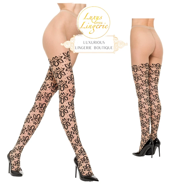 Monogramma Fiore Collant By Wolford S Piccolo Fairly Luce Black Florales Design