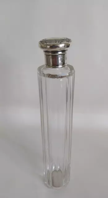 Sterling  Silver Screw Top Tall Slender Vanity Jar London 1900