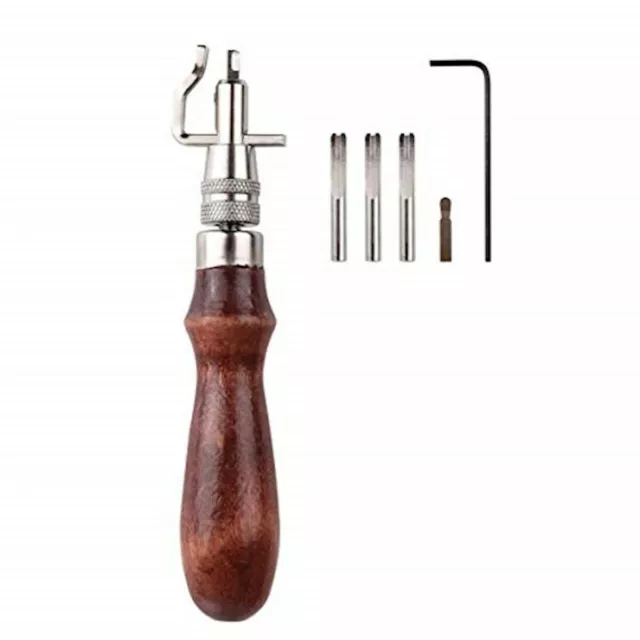 DIY Leathercraft Stitching Groover Skiving Edger Beveler Leather Working Tools F