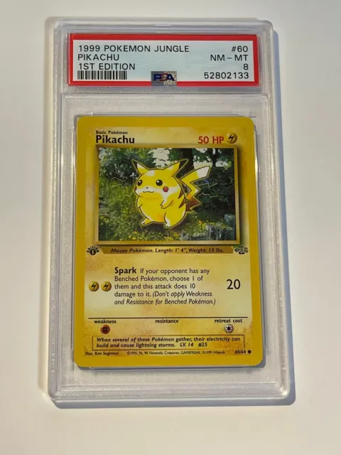 Pikachu | 1st Edition | Jungle | 60/64 | WOTC | PSA 8