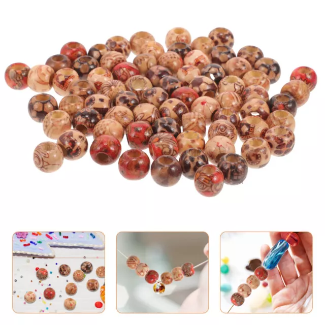 Wooden Round Beads Wood Round Beads Jewelry Supplies Wood Loose Beads Wood Beads