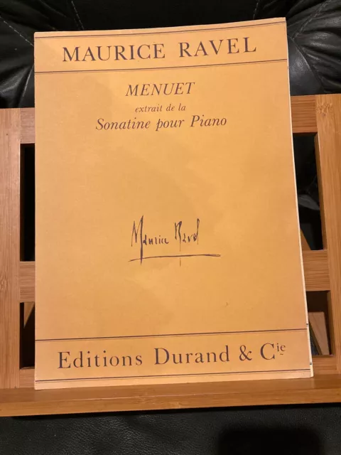 Maurice Ravel Menuet de la Sonatine partition piano éditions Durand