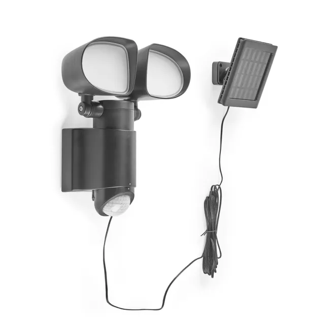 Müller-Licht LED Solar Außenstrahler schwenkbar Schwarz 6W 6500K Sensor UVP 39€