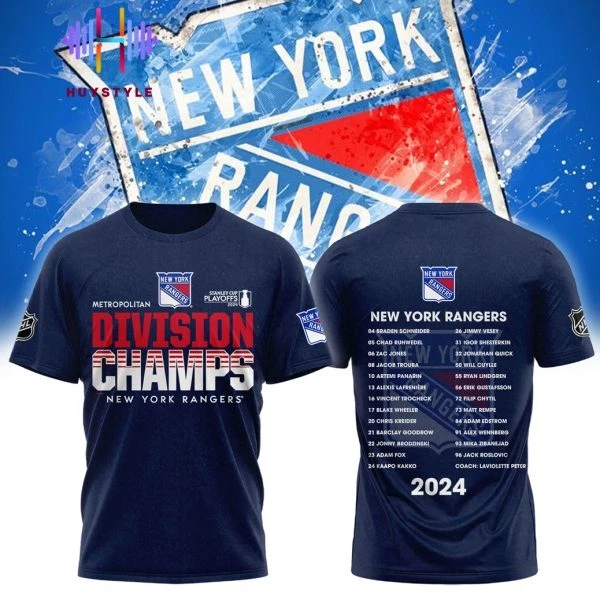 SALE!!_ NEW YORK Rangers Stanley Cup Playoffs 2024 Division Champs 3D T