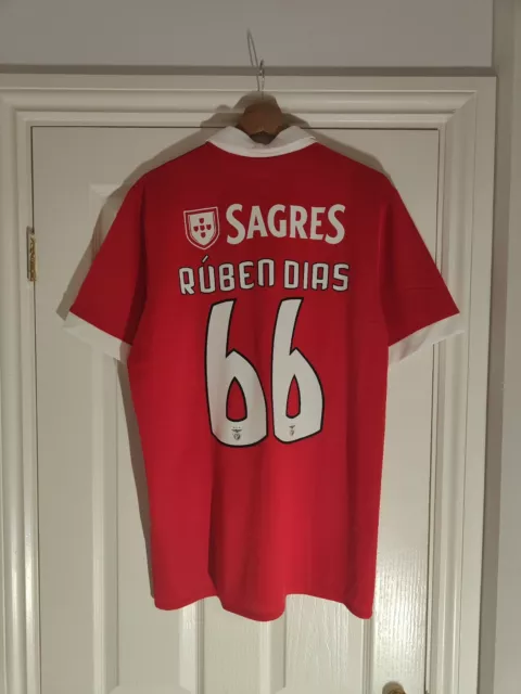 BNWT Benfica 2017/18 Adidas Home Shirt *Ruben Dias* - Large