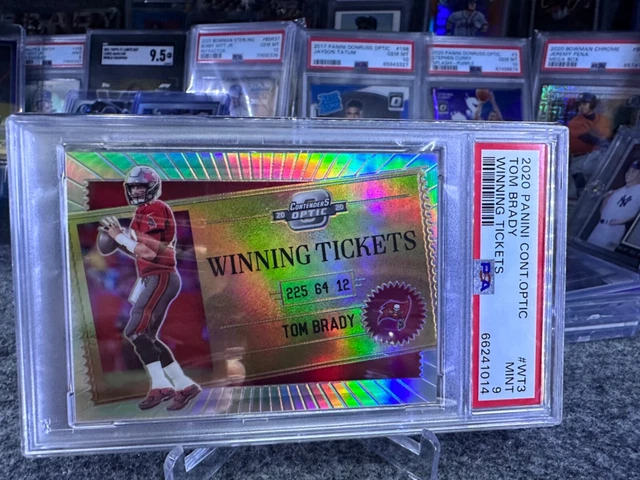 2020 Panini Contenders Optic Tom Brady refractor Winning Ticket #WT3 PSA Mint 9