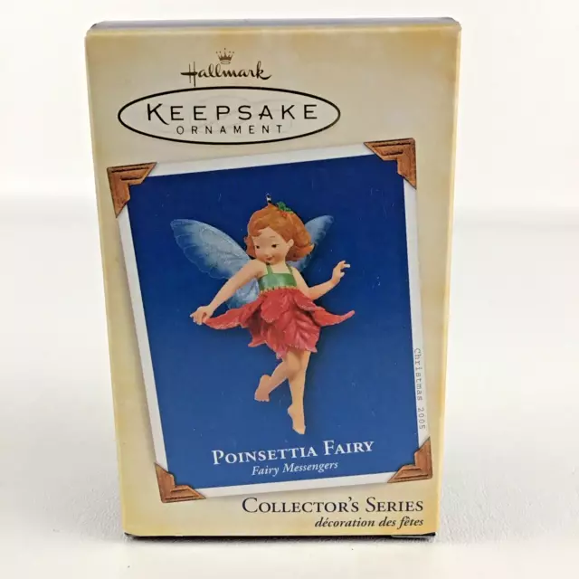 Hallmark Keepsake Christmas Ornament Fairy Messengers #1 Poinsettia Fairy 2005