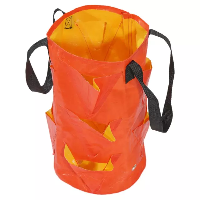 Hanging Strawberry Grow Bag PE 3 Gallon with 10 Side Pockets Orange