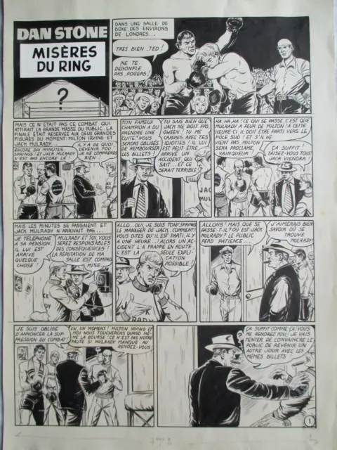 Miseres Du Ring (Vicente Farres) Planche Geante  Artima  1958 Page Titre