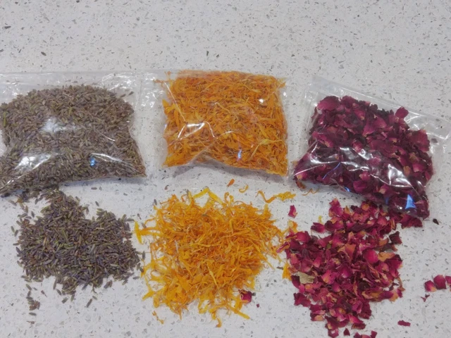 Pétalos secos fragantes - Rosa / Lavanda / Caléndula (Caléndula)
