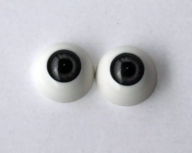 Reborn Half Round Acrylic Doll Eyes- Grey - 22mm