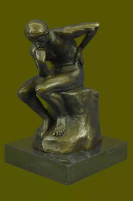 Coleccionable Figura Bronce Decorativo Masivo Extra Grande Rodin Thinker Art