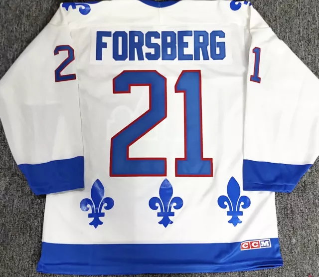 QUEBEC NORDIQUES PETER Forsberg 95/96 The Shelved Wolf Home White Jersey sz  56 $269.99 - PicClick