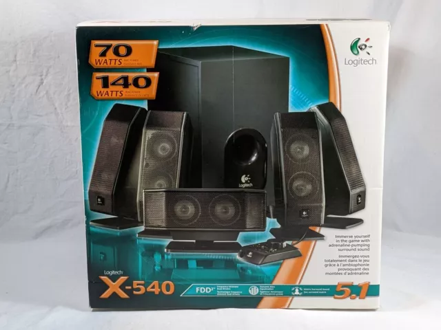 Logitech X-540 5.1 Surround Sound Speaker System with Subwoofer 🔥NEW IN BOX!🔥