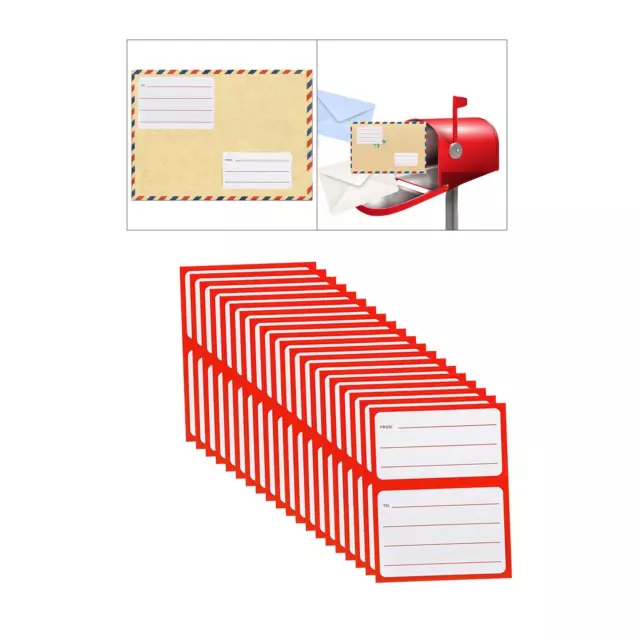 Étiquettes  d'adresse de/à, autocollants d'affranchissement garantis Écriture