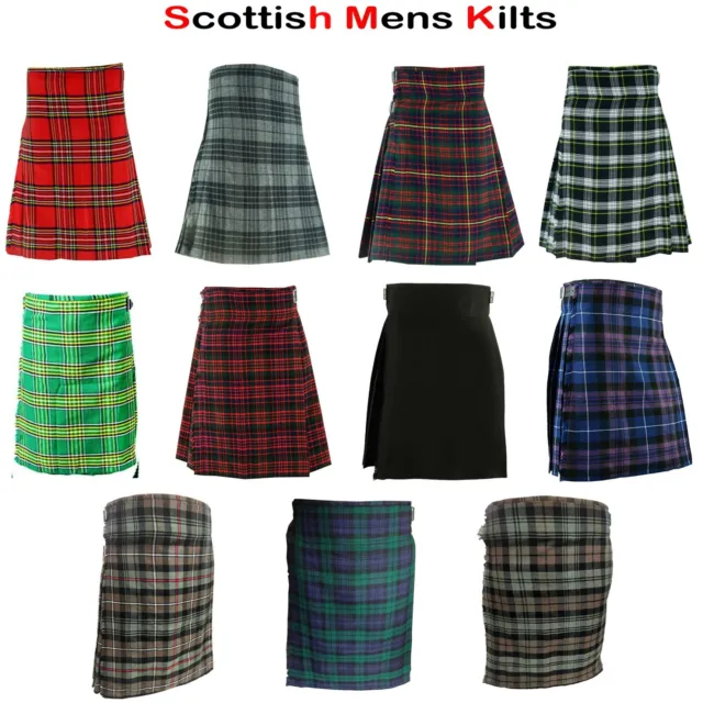 Abito casual tradizionale delle Highland da uomo tartan scozzesi 5 metri 13 once