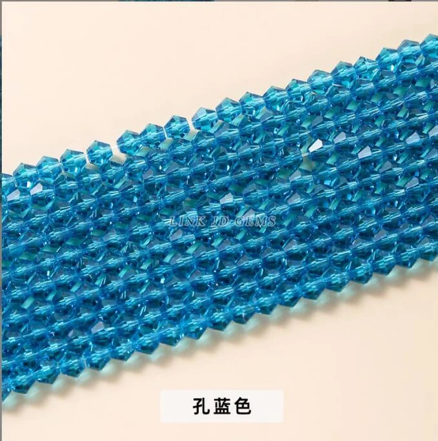 Wholesale 5pcs/package 4mm Crystal pointed beads diamond shaped glass beads