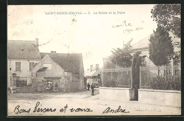 CPA Saint-Denis-En-Val, La Mairie et la Place 1904