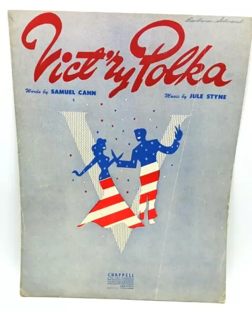 Victory Polka, Vintage WWII Sheet Music, 1943