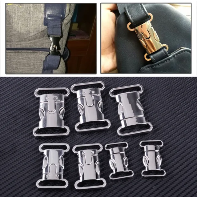 5pc Metal Side Release Buckles Clips Webbing Straps Paracord Bracelet 20/25/30mm