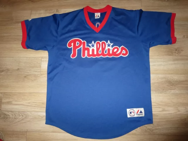 00's Placido Polanco Philadelphia Phillies Majestic MLB Jersey Size Medium  – Rare VNTG