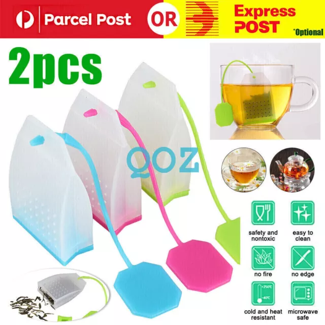 Silicone Reusable Tea Infuser Filter Strainer Loose Leaf Bag Shaped Herbal Teas