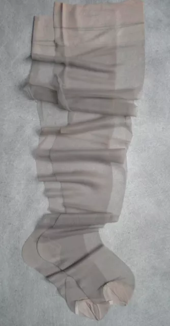 Bas Nylon Vintage à Couture Cinderella - Taille 3 - Marron - Style Rétro Jarretelle - Neuf Avec étiquettes