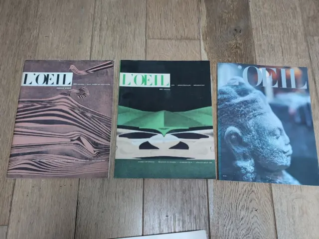 (Lot De 3) Magazine L'Oeil Revue D'art (LOEIL L'œil L'ŒIL) N° 10 55 56 212 213