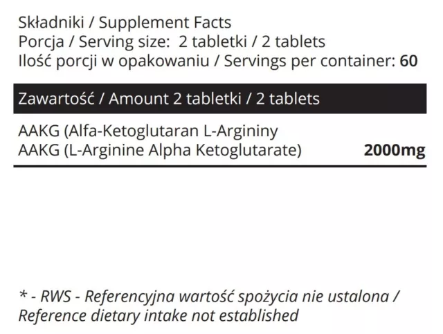 SOWELO AAKG 1000mg TABS L-ARGININE POMPE MUSCULAIRE  PERFORMANCE SEXUELLE 2