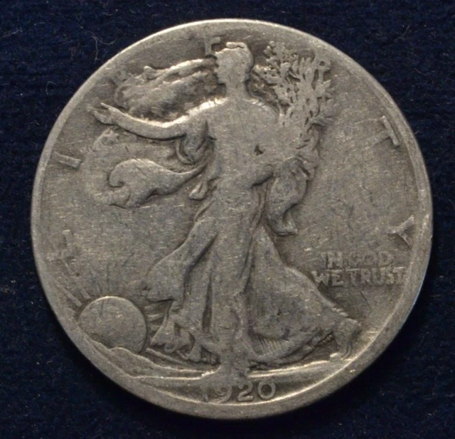 1920 D U.S Silver Walking Liberty Half Dollar