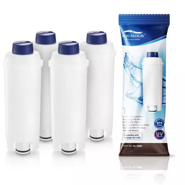 4x WATER FILTER For DELONGHI COFFEE MACHINE DLSC002 SER3017 ECAM22.110.B