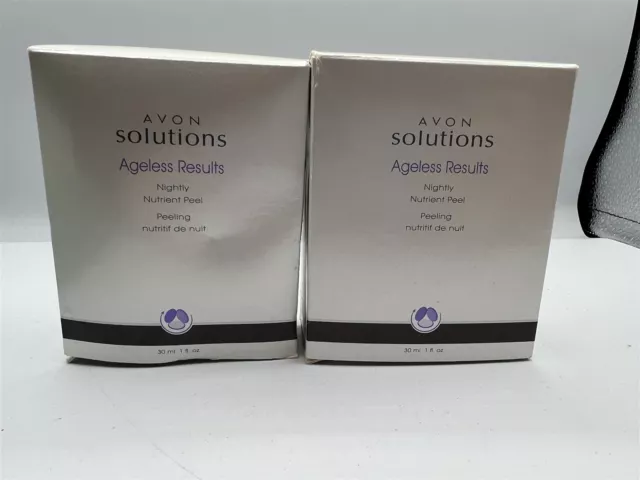 AVON 2x SOLUTIONS AGELESS RESULTS NIGHTLY NUTRIENT PEEL 1 OZ PER