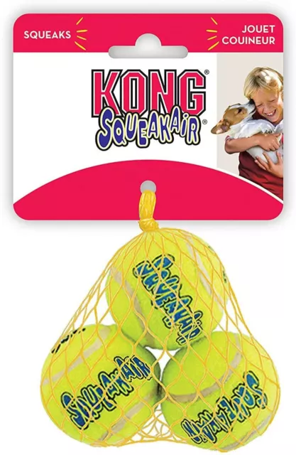 KONG SQUEAKAIR BalleTennis couineuse jouet sifflet resistante lot 3 ou 2 balles